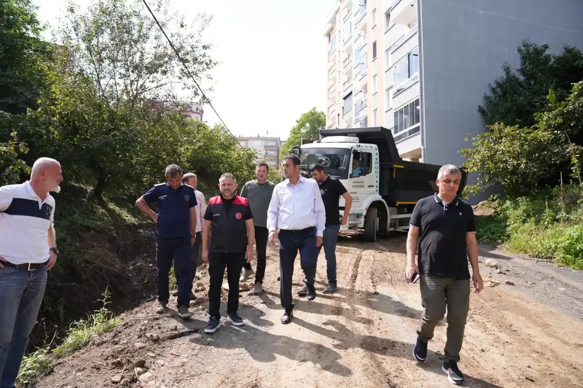 Giresun'da yağmurdan etkilenen vatandaşlara destek
