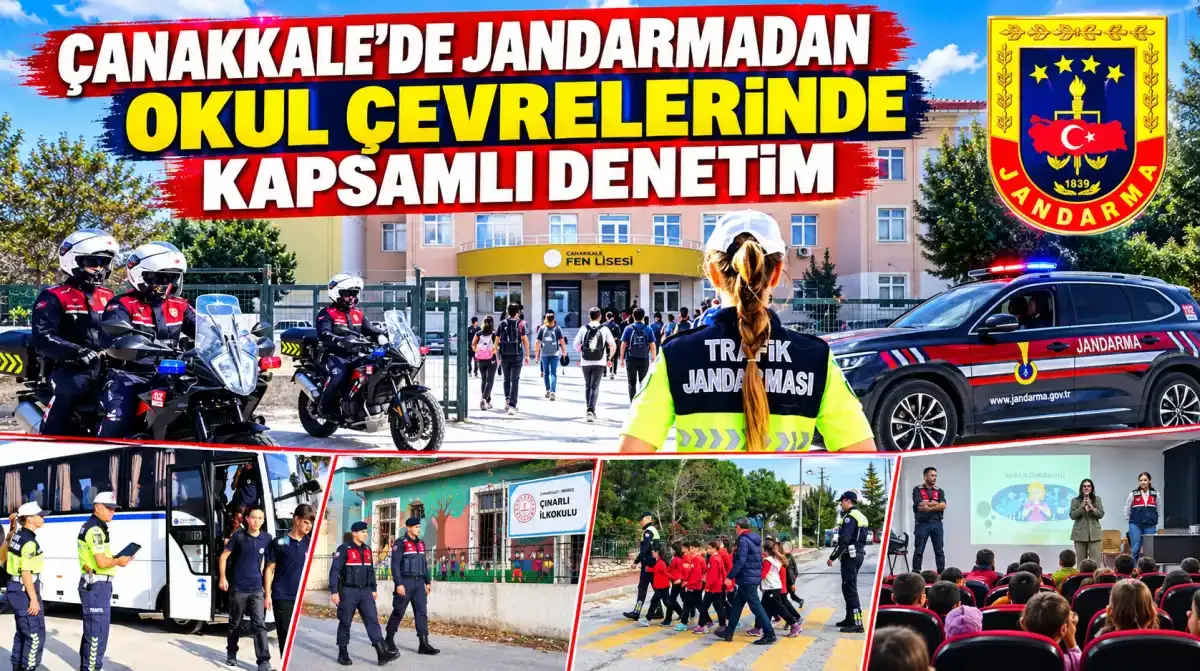 Çanakkale’de jandarmadan okul çevrelerinde kapsamlı denetim