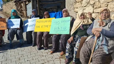 Beypazarı Doğanyurt’ta taş ocağına karşı tepki: Köylüler meydanda toplandı