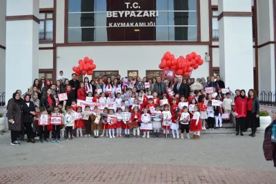 Beypazarı’nda öğrencilerden İlçe Milli Eğitim Müdürü Adem Uslu’ya ziyaret